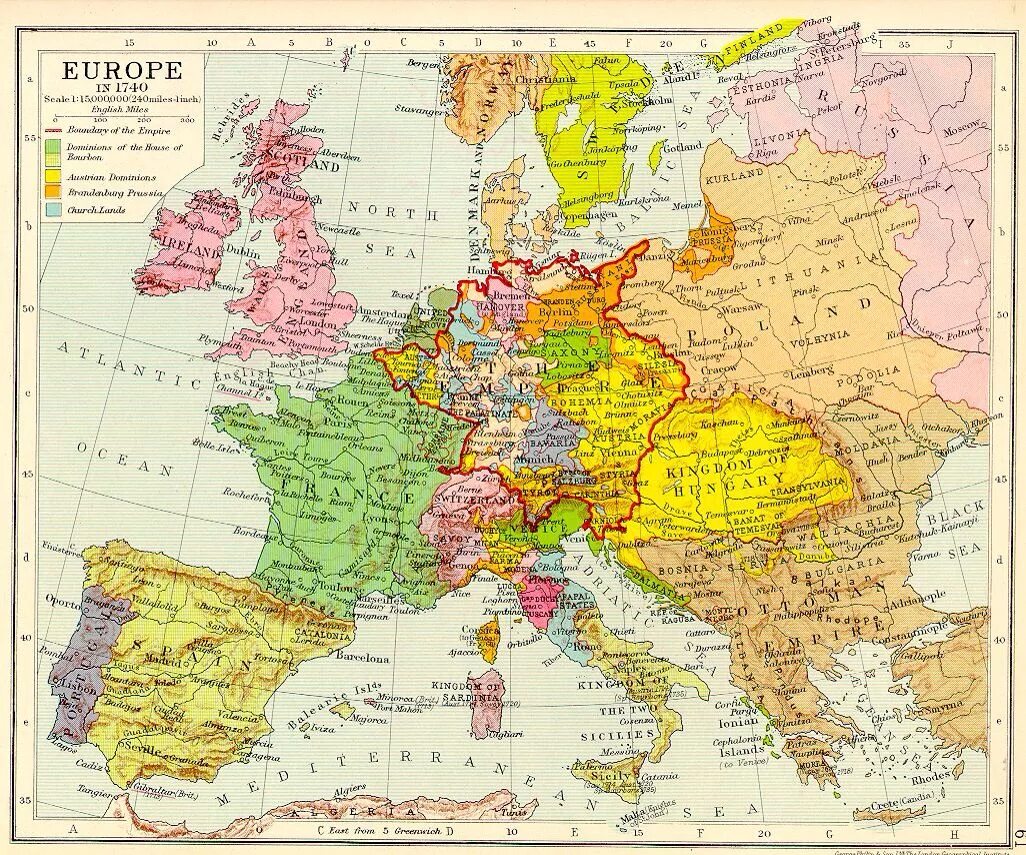 Карта Европы в 18 веке. Политическая карта Европы 17-18 век. Карта Европы 1740 года. Европа во второй половине 18 века карта. Европейские карты 17 века