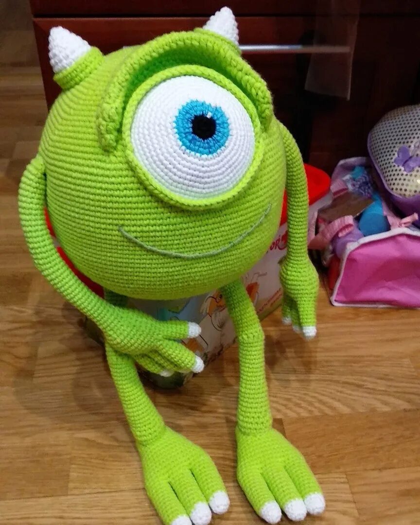 Игрушка майк вазовский. Майк вазовски амигуруми. майк вазовский игрушка амигуруми. монстр майк вазовский. игрушка вязаная майк вазовский.