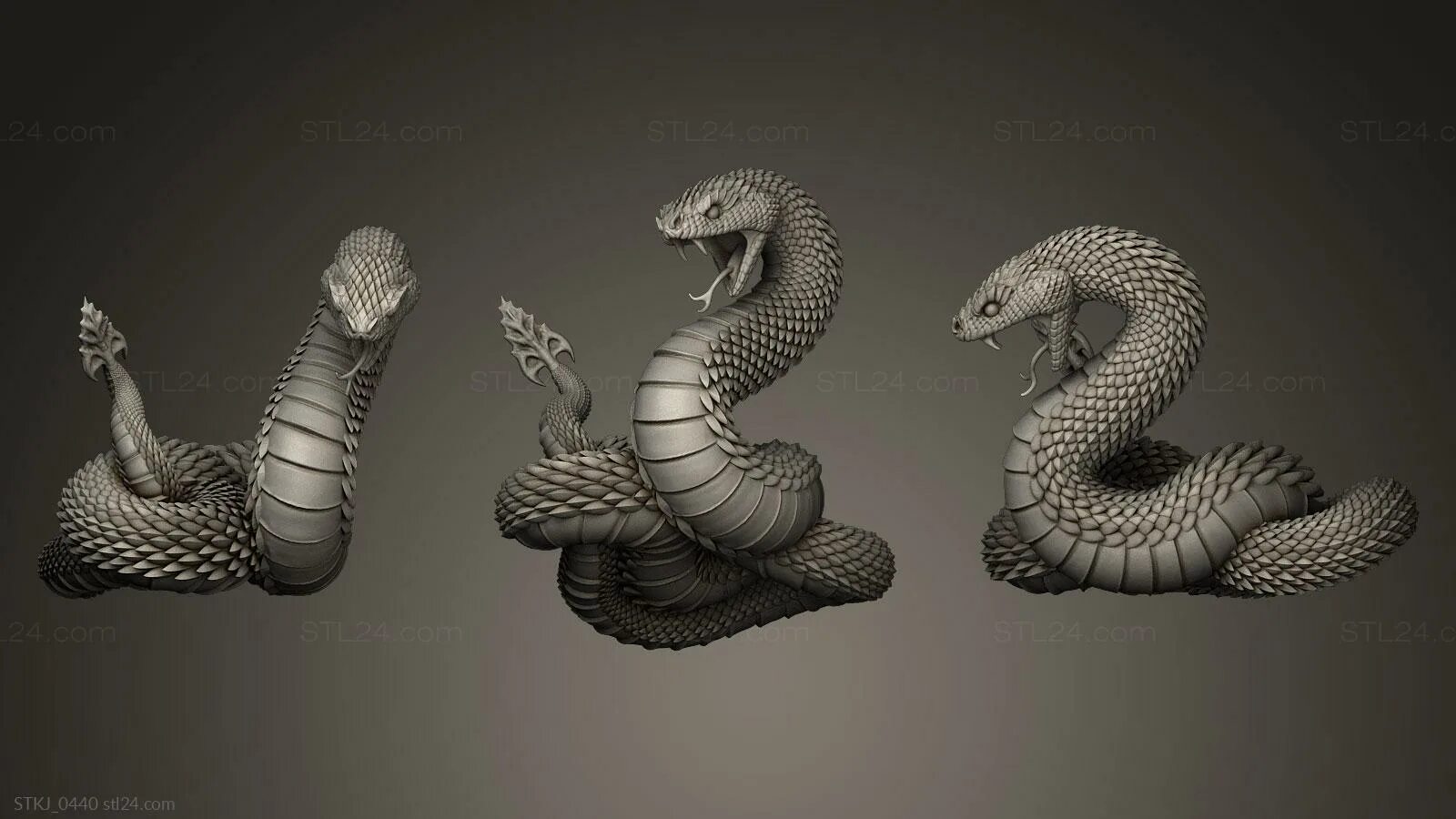 Stl модель змеи. Articulated snake stl.