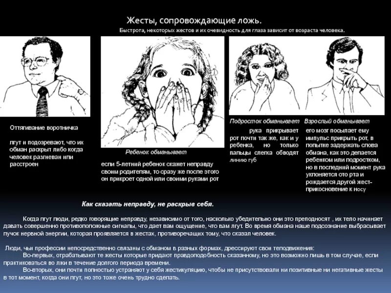 Обман значение слова. Жесты лжи. Невербальный жест лжеца. Жесты лжи и обмана. Невербальные жесты обмана.