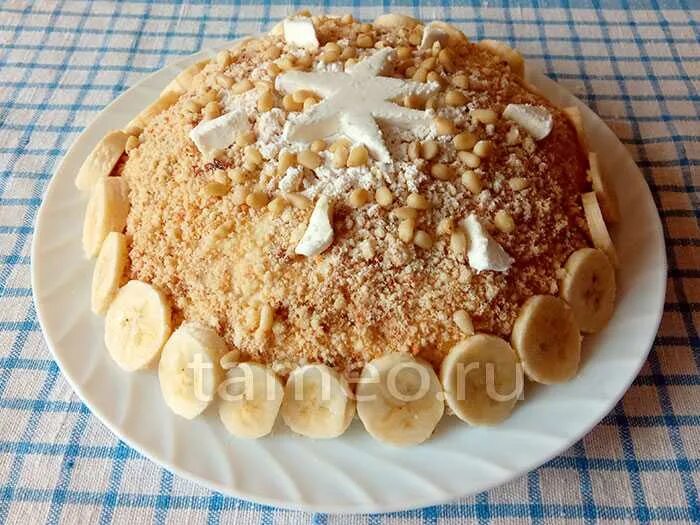 Рецепт торта из бананов и сметаны. Торт из печенья. торт из печенек. торт без выпечки. торт из печенья и сметаны.