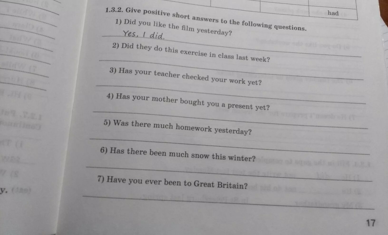 Answer the questions like this. Positive short answer. Give positive short answers. Write who-questions to the following sentences. Write short answers 3 класс.