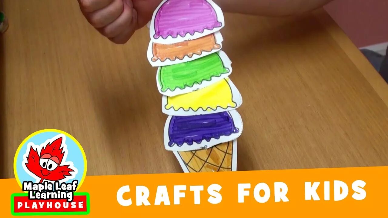 Maple leaf learning. Maple leaf learning crafts. мороженое craft. ice cream craft for kids.