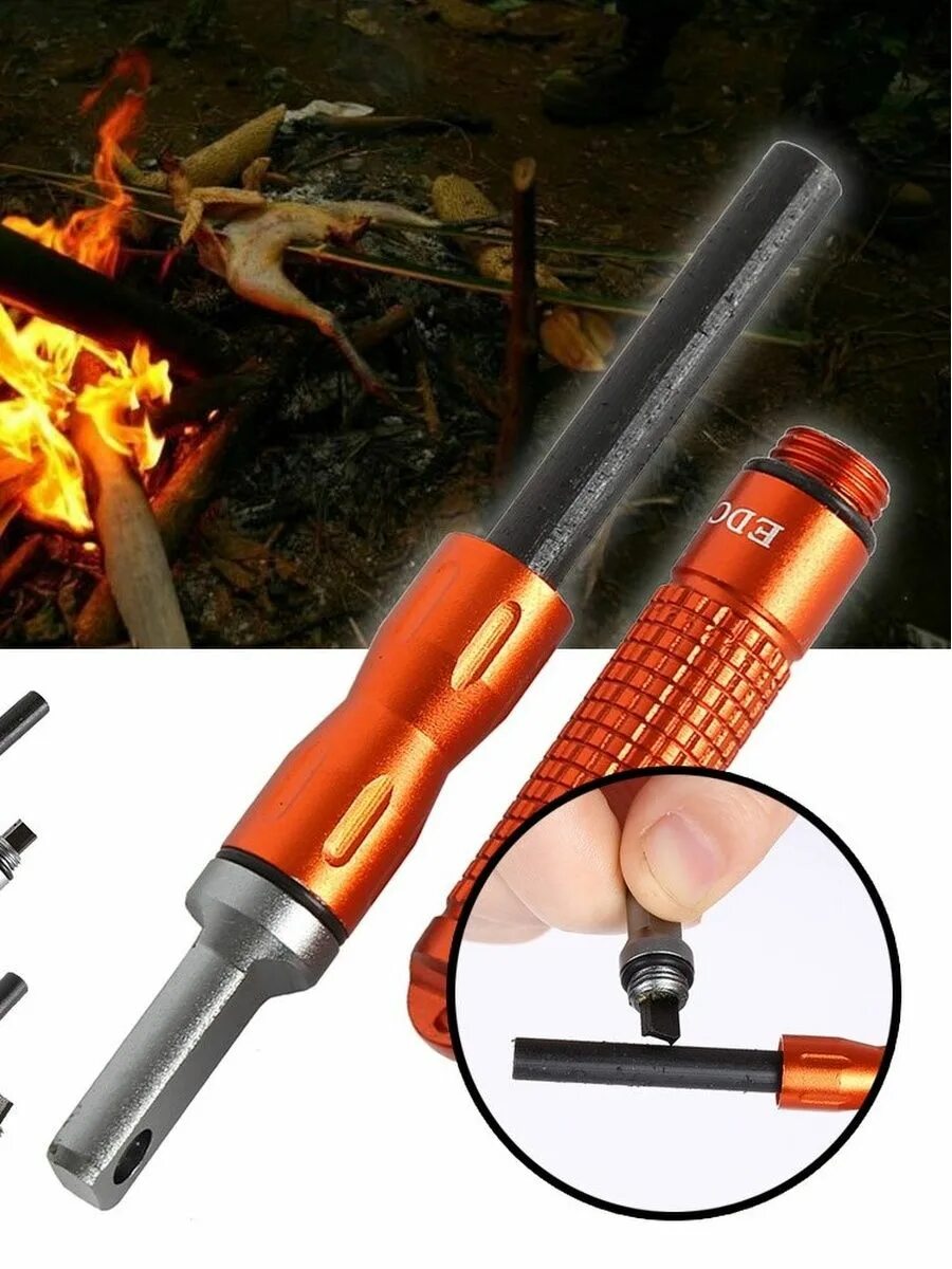 Как работает огниво. Edc огниво. огниво outdoor tools (o-04). огниво выживальщика. огниво магнесиум flint stone fire starter.
