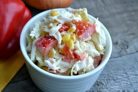 Салат из пекинской капусты с перцем болгарским