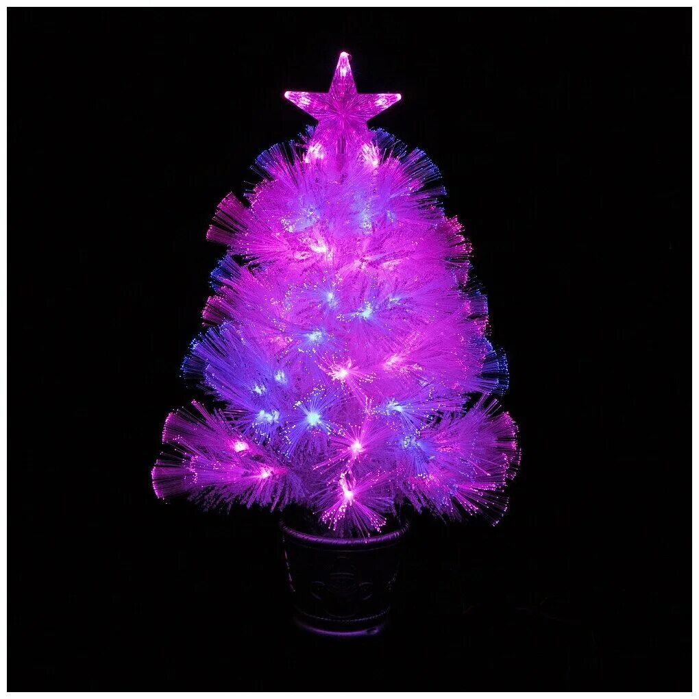 Светодиодная белая елка. P5/12 елочка. Файбер елка с синими кристаллами 150 led - т60 127. Елка белая искусственная светящаяся. Светодиодная белая елка.
