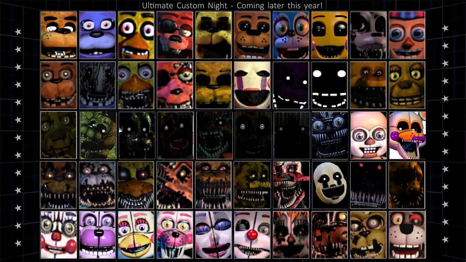 Ultimate custom night аниматроники. Фредди ультимейт кастом Найт. ФНАФ ультимейт Custom Night. FNAF ультимейт кастом Найт. Фредди из Ultimate Custom Night.