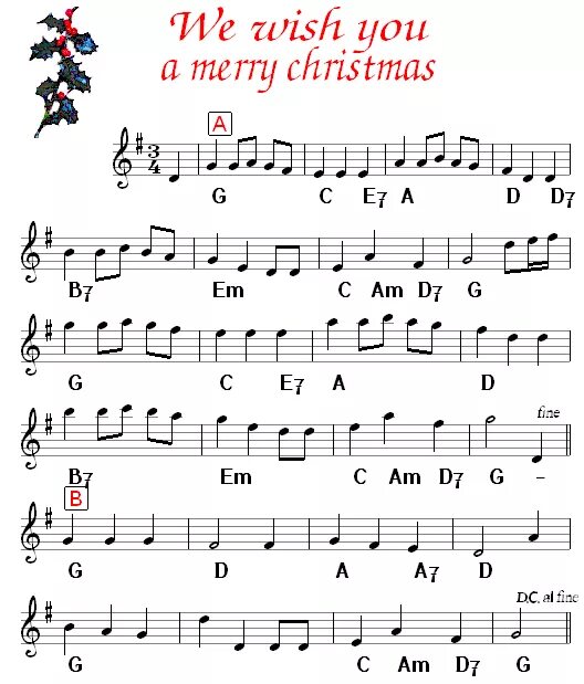 Английские песни ноты. We Wish you a Merry Christmas Ноты. Ноты мери Кристмас на фортепиано.