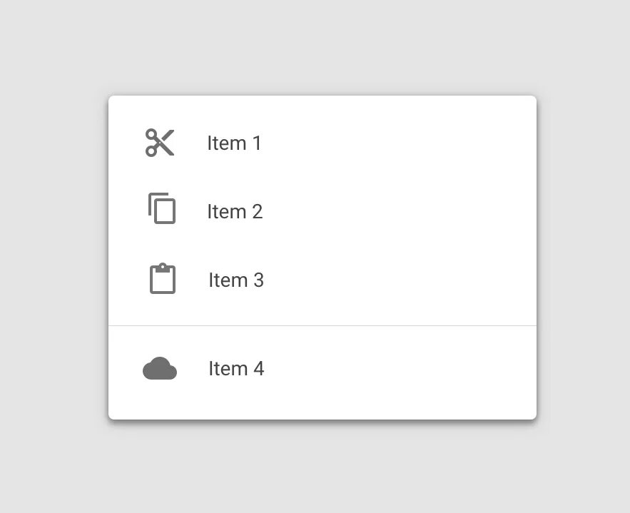 Native menu. Tumbler with input react menu. React side menu. Menuitem. React example.