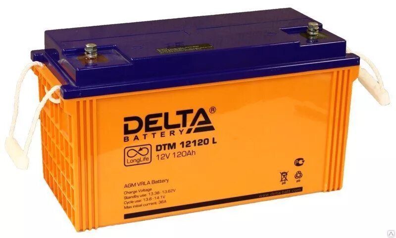 Автомобильный аккумулятор купить 12. Аккумуляторная батарея Delta DTM 12120 L. Батарея Delta DTM 12120l 12v 120ah (гарантия - 1 год). Delta Battery DTM 12120 L 12в 120 а·ч. Delta Battery DTM 12120 I.