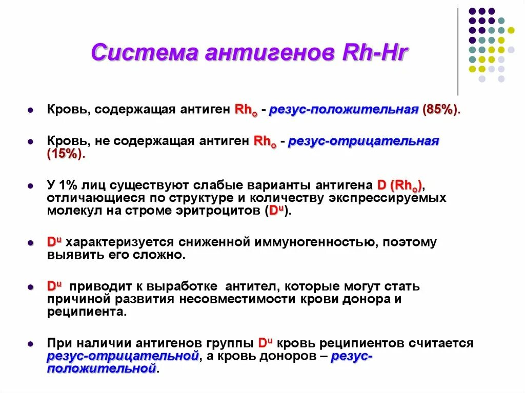 Антигены системы rh