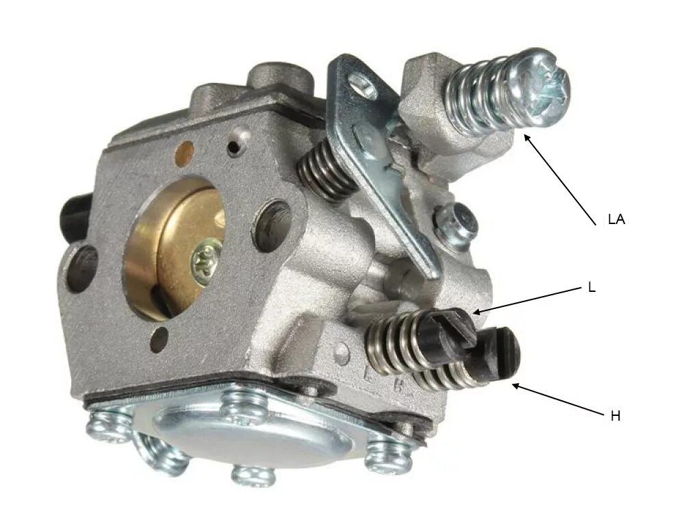 Холостые обороты бензопилы штиль. Регулировочный винт карбюратора на бензопилу штиль 180. Регулировочные винты бензопилы Хускварна. Партнер 350 карбюратор винты l. Винты регулировки карбюратора бензопилы штиль 180.