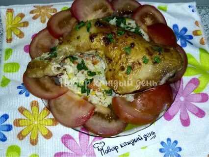 Окорочок с майонезом и чесноком