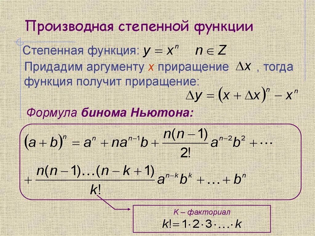 Производная f x x n. Прлизводнач степеной ФН. Производная функции f x равна. Вычислить производную степенной функции. Производная функции в функции в функции.