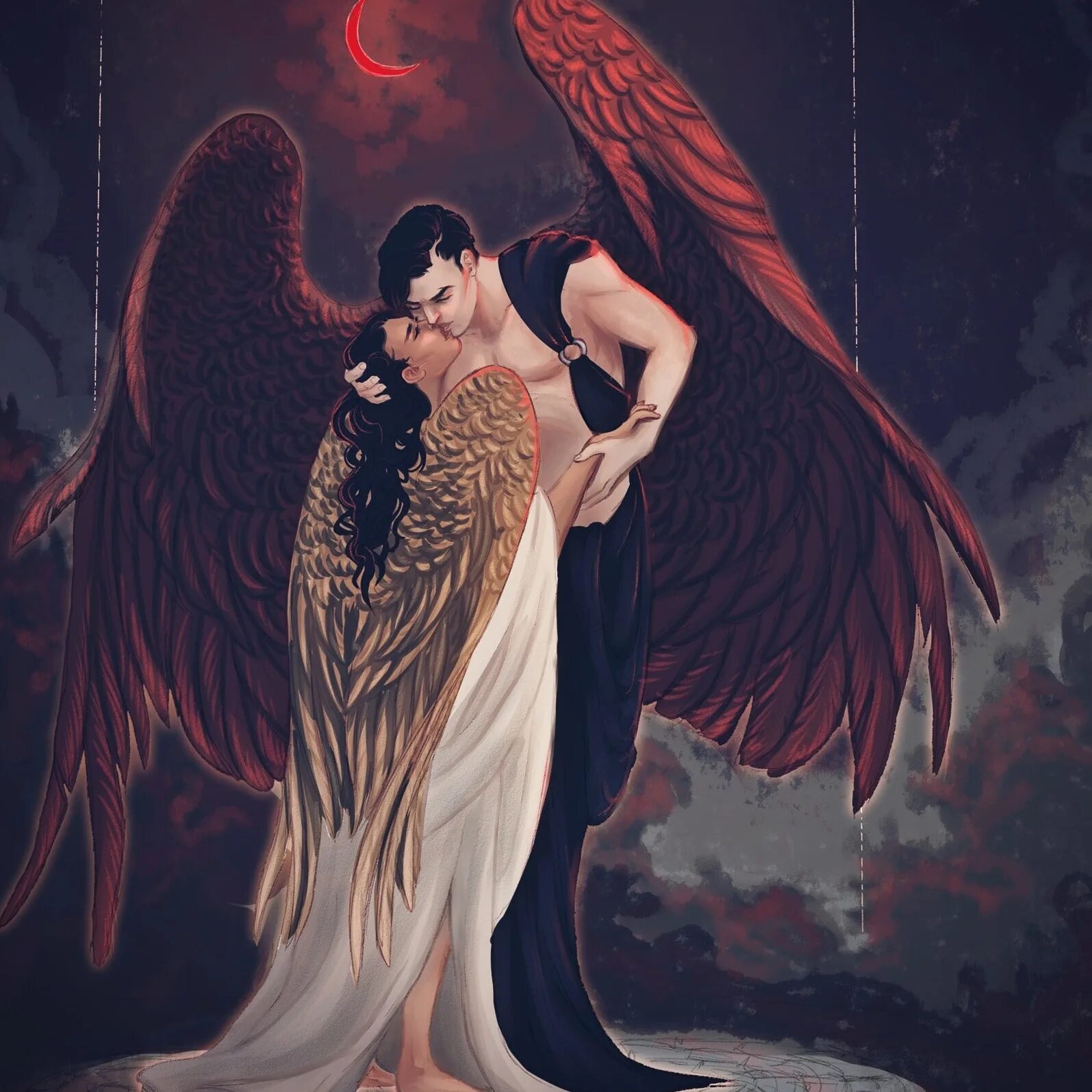 Ангел и демон романтика. Мальбонте ангел и демон. Картина ангелы и демоны. Ангел и демон арт. Картина ангела и демона.