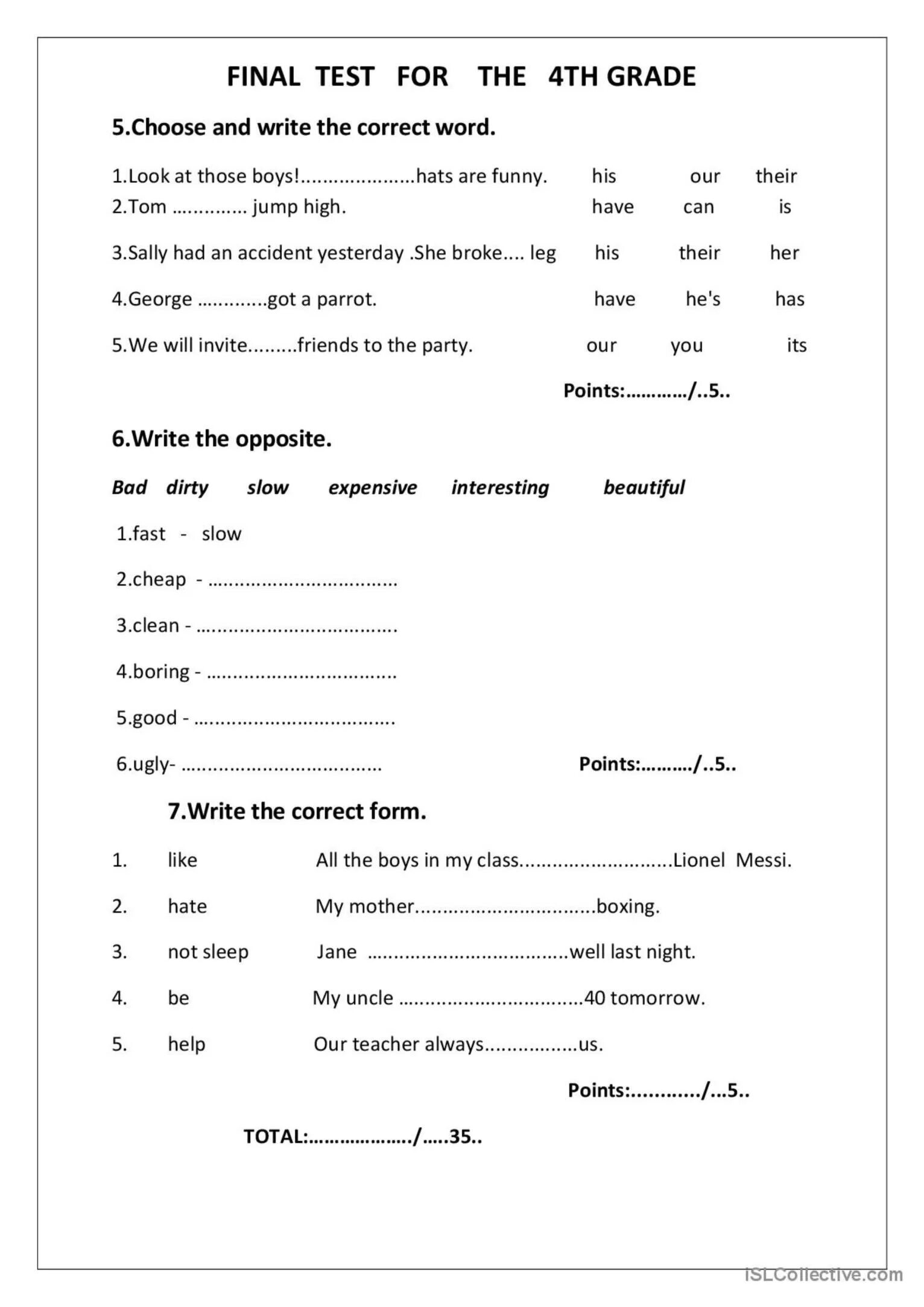 English Test 4 Grade. Тест for 4 Grades. English Test 4th Grade. Final Test английский язык. English test with answer