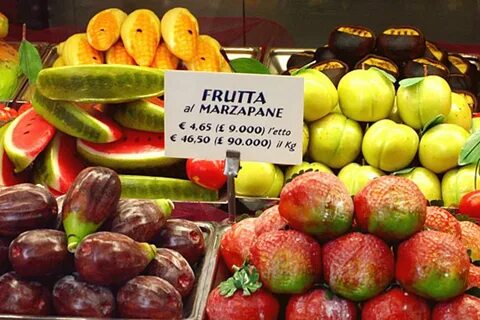 Марципан фрукты