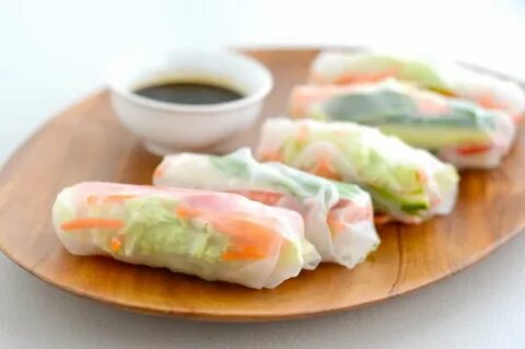 Спринг роллы с креветками и овощами