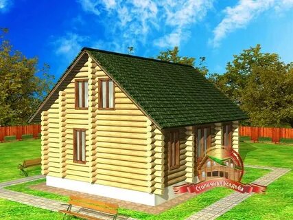 Дом бревно 8 8