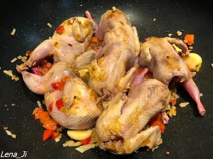 Вкусные перепела на сковороде