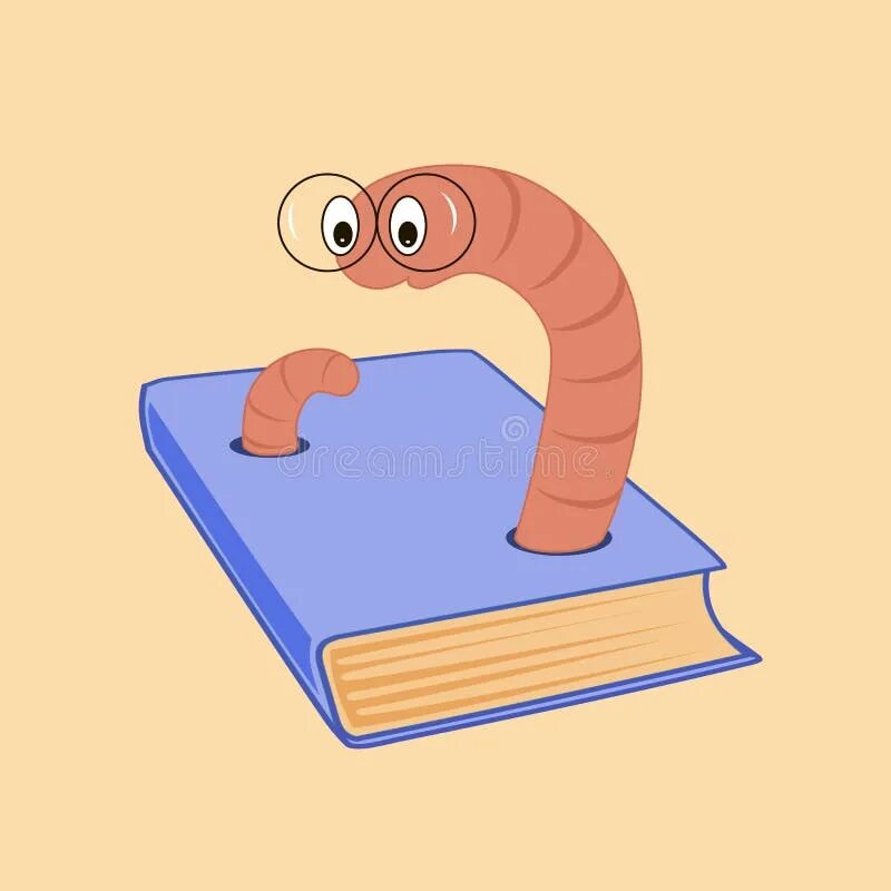 Bookworm Education Concept stock vector. Illustration of book - 60277491