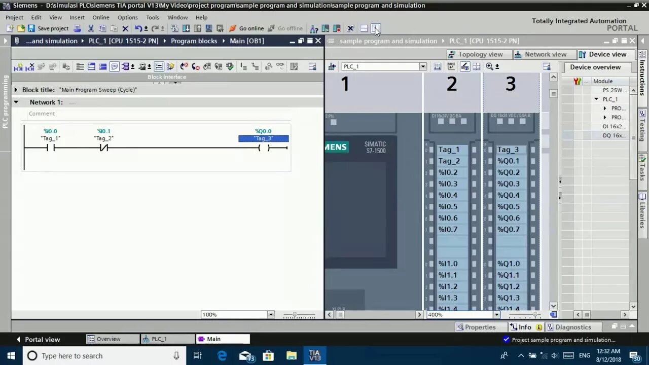 Plc portal. Simatic s7 plcsim v16. tia portal. siemens tia portal. программа в тиа портал.