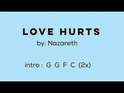 Love hurts перевод