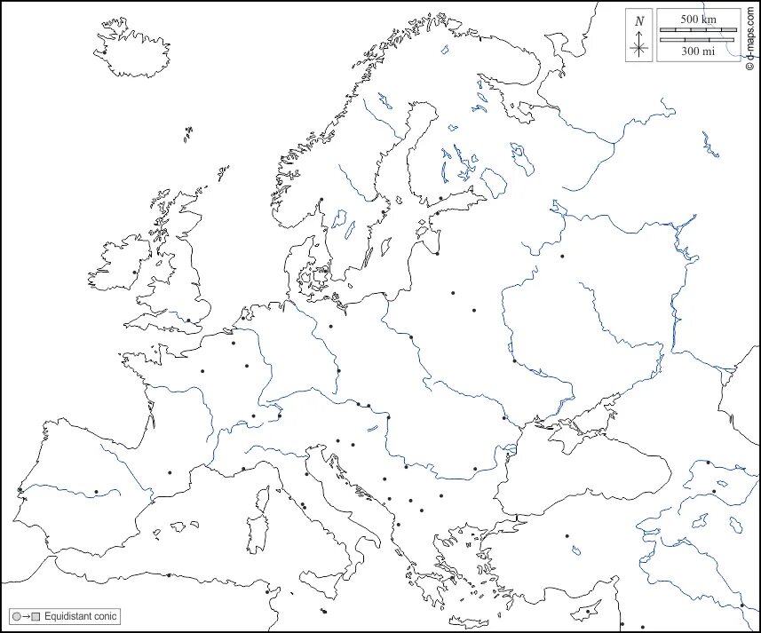 Контурная карта Европы без границ государств. Контурная карта Европы с реками. Политическая карта Европы контурная карта для печати. Карта Европы белая с реками. Белая пустая карта