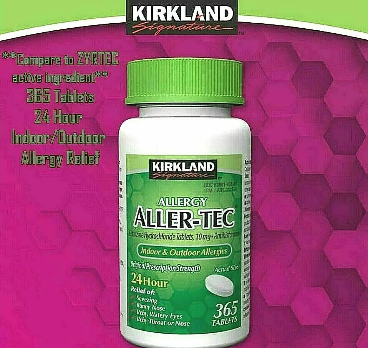 Allergy купить. Аллертек 10мгн. Allertec Kirkland. Американские таблетки от аллергии. Таблетки от аллергии Kirkland.