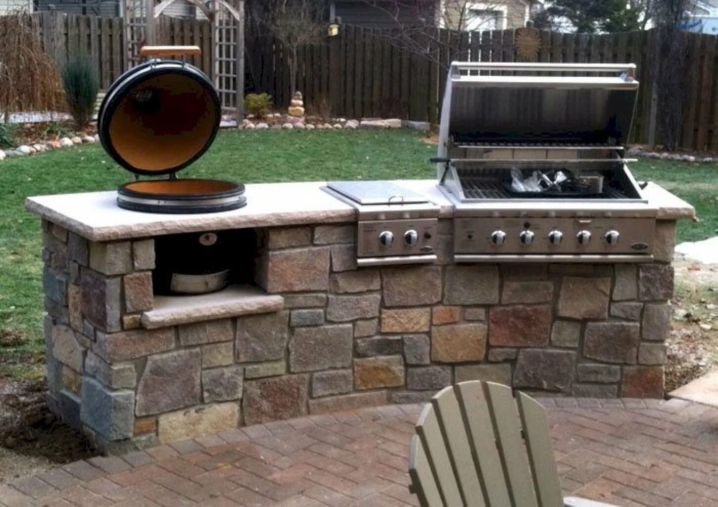 Как сделать площадку под мангал на даче. Мангал &quot;grill area&quot;. зона барбекю. уличная кухня для дачи. барбекю на даче.