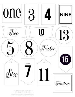 Free Printable Advent Numbers. free printable advent calendar tag...