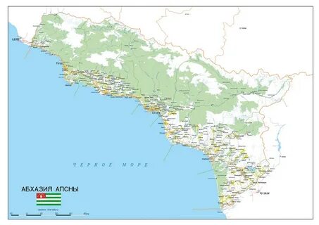 Города абхазии на карте