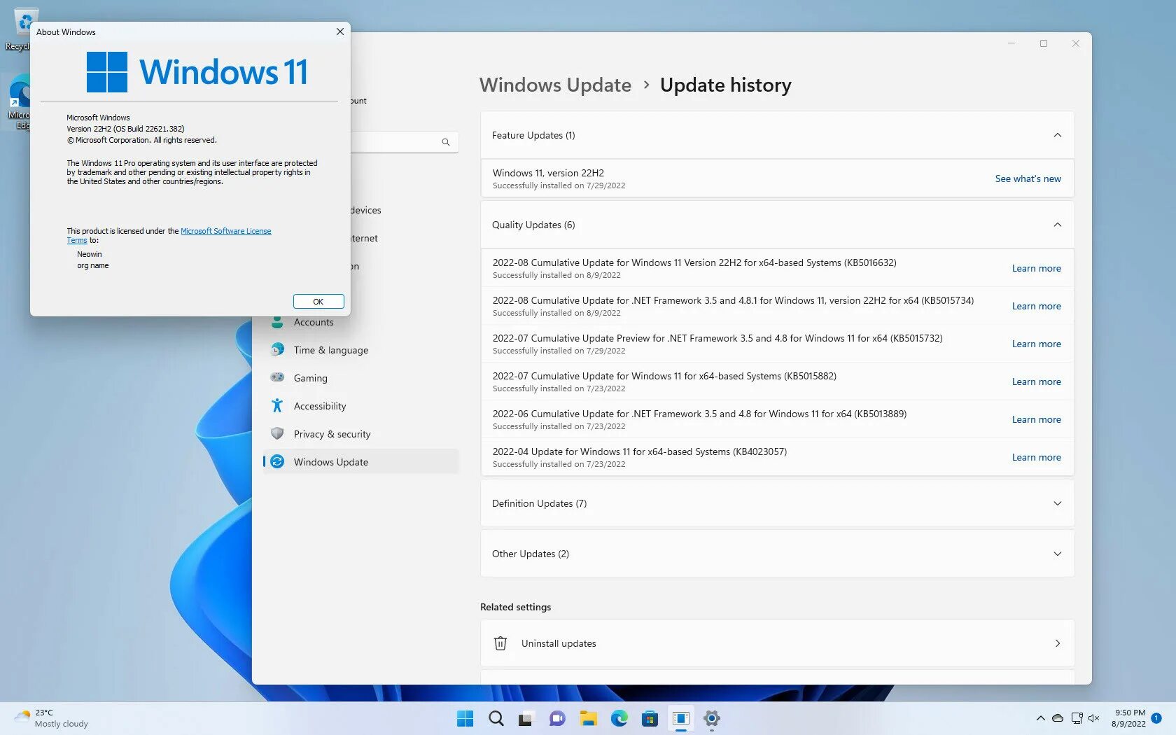 Windows 10, версия 22h2. Windows 22h2 что нового. Windows 11 22h2. Windows 11 22h2 build 22621.