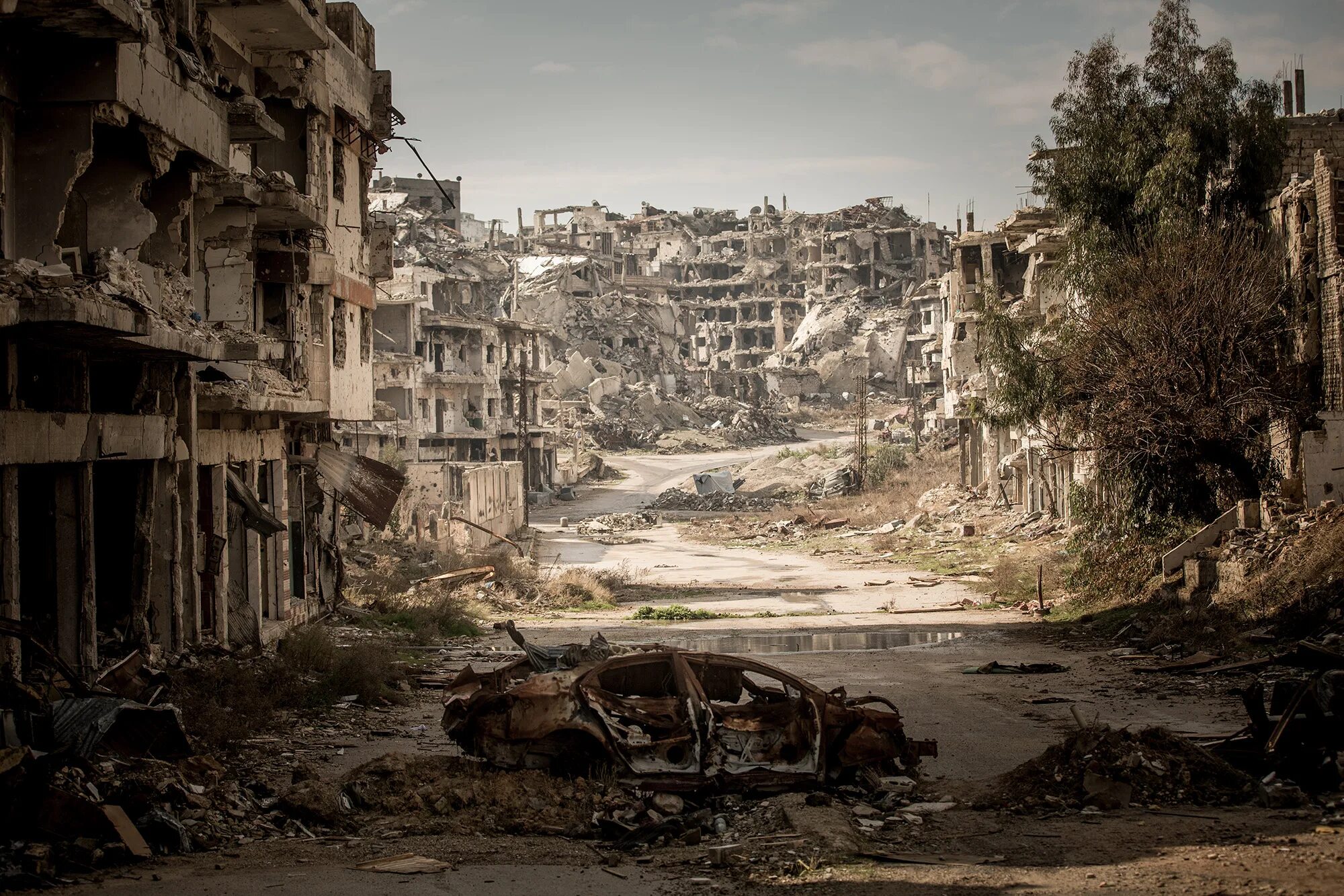 Хомс Сирия. Сирия руины. Разрушенный город. Развалины города.