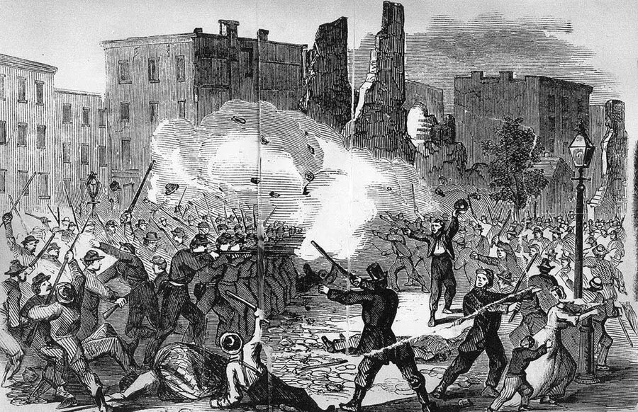 Поднять мятеж. Бунт в Нью-Йорке 1863. Нью Йорк 1863 года. Бунты в США 19 века.