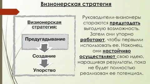 Визионерская стратегия это