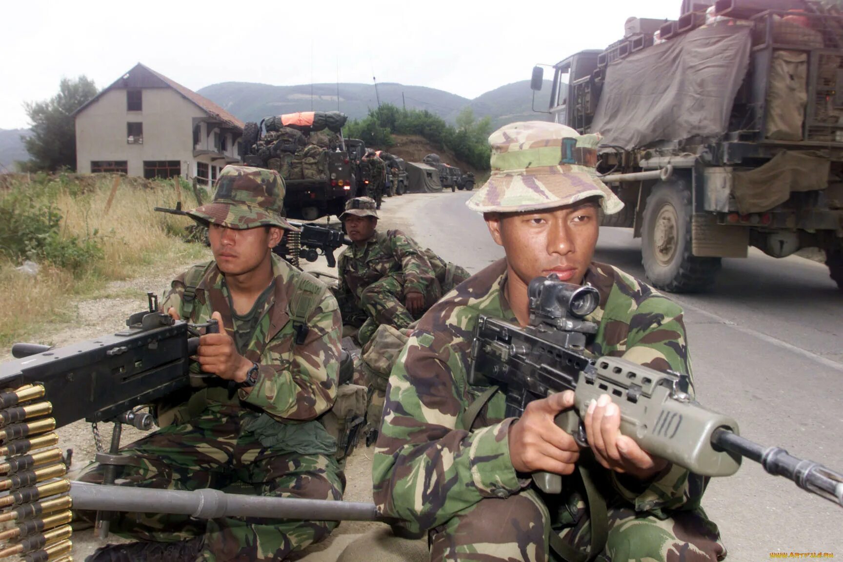 Serving in the army