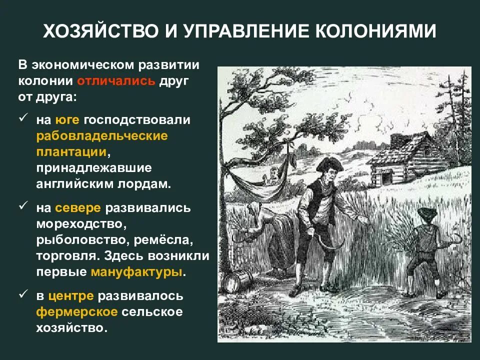 Экономика колонии. Хозяйство и управление колониями. хозяйственное развитие колоний. экономика колоний презентация. хозяйство и управление колониями сша юг север центр.