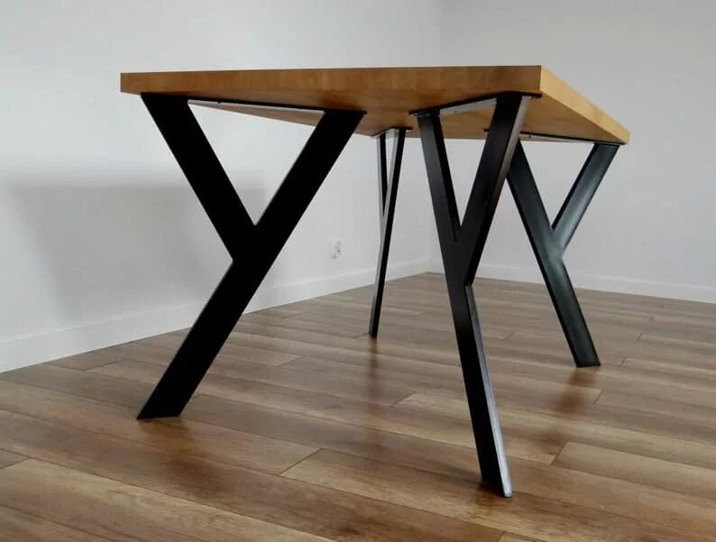 Contemporary Timber Dining Table - Bombora Custom Furniture Black metal dining t
