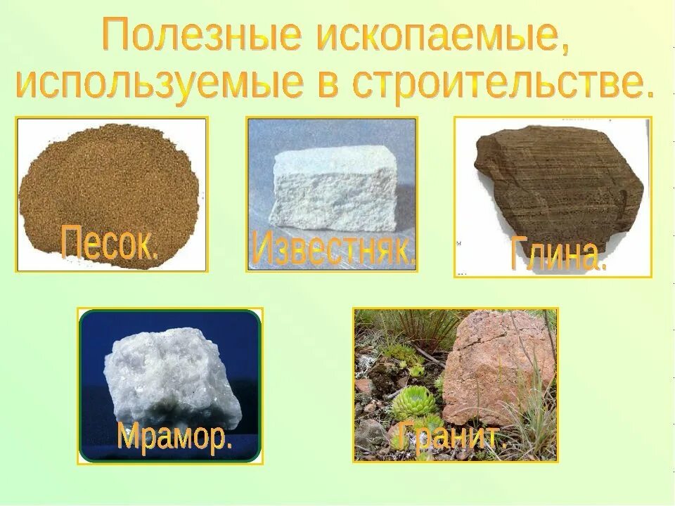 Какие богатства используют. Строительные полезные ископаемые. Полезные ископаемые используемые в строительстве. Полезное ископаемое в строительстве. Полезные ископаемые для стройки.