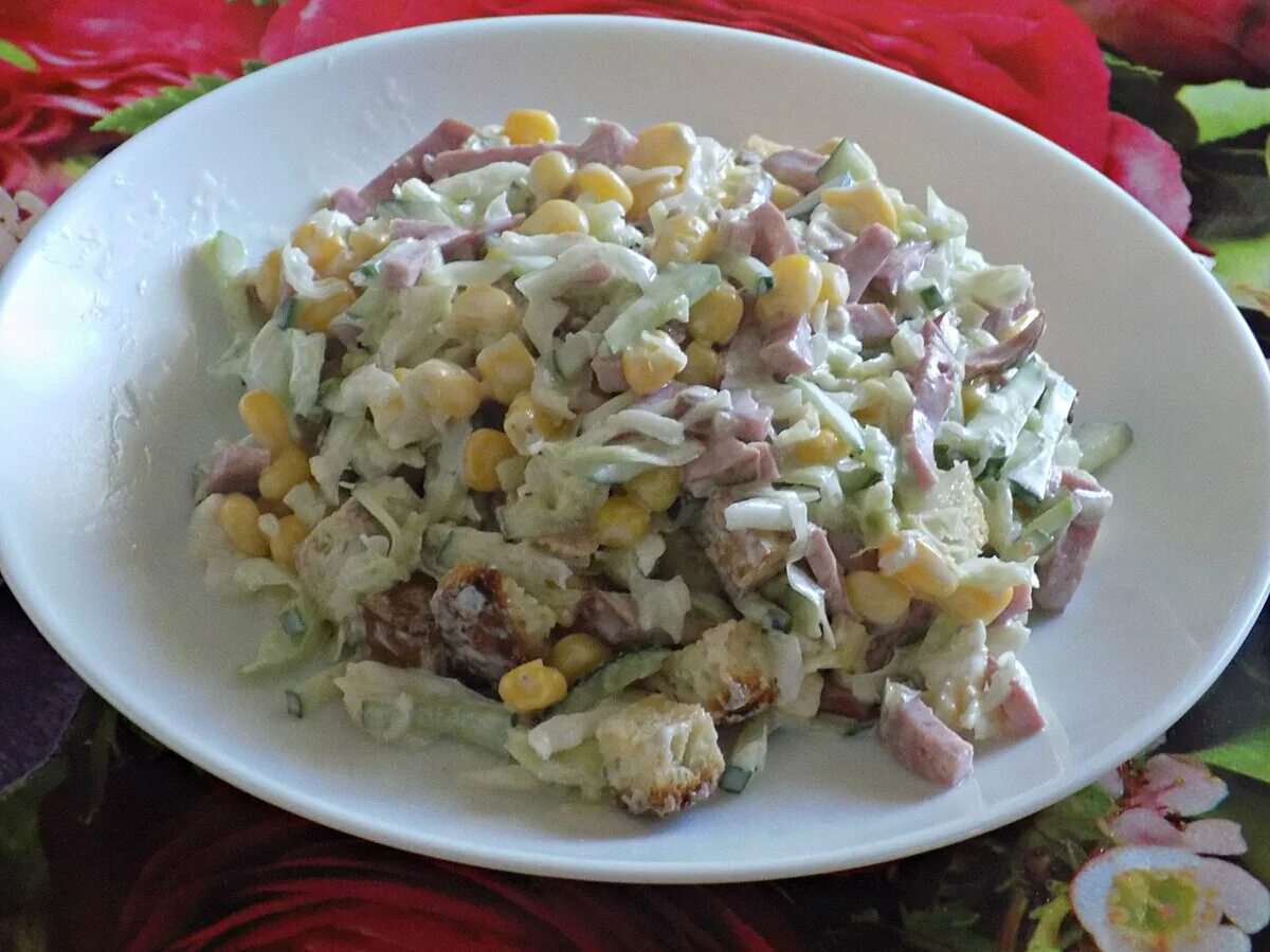 Салат с кукурузой с фото пошагово Pin en Салат