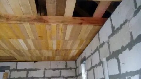 Баня из пеноблоков потолок