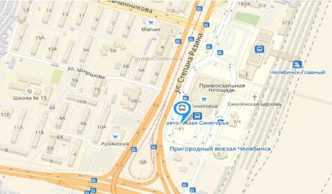 Южный вокзал карта