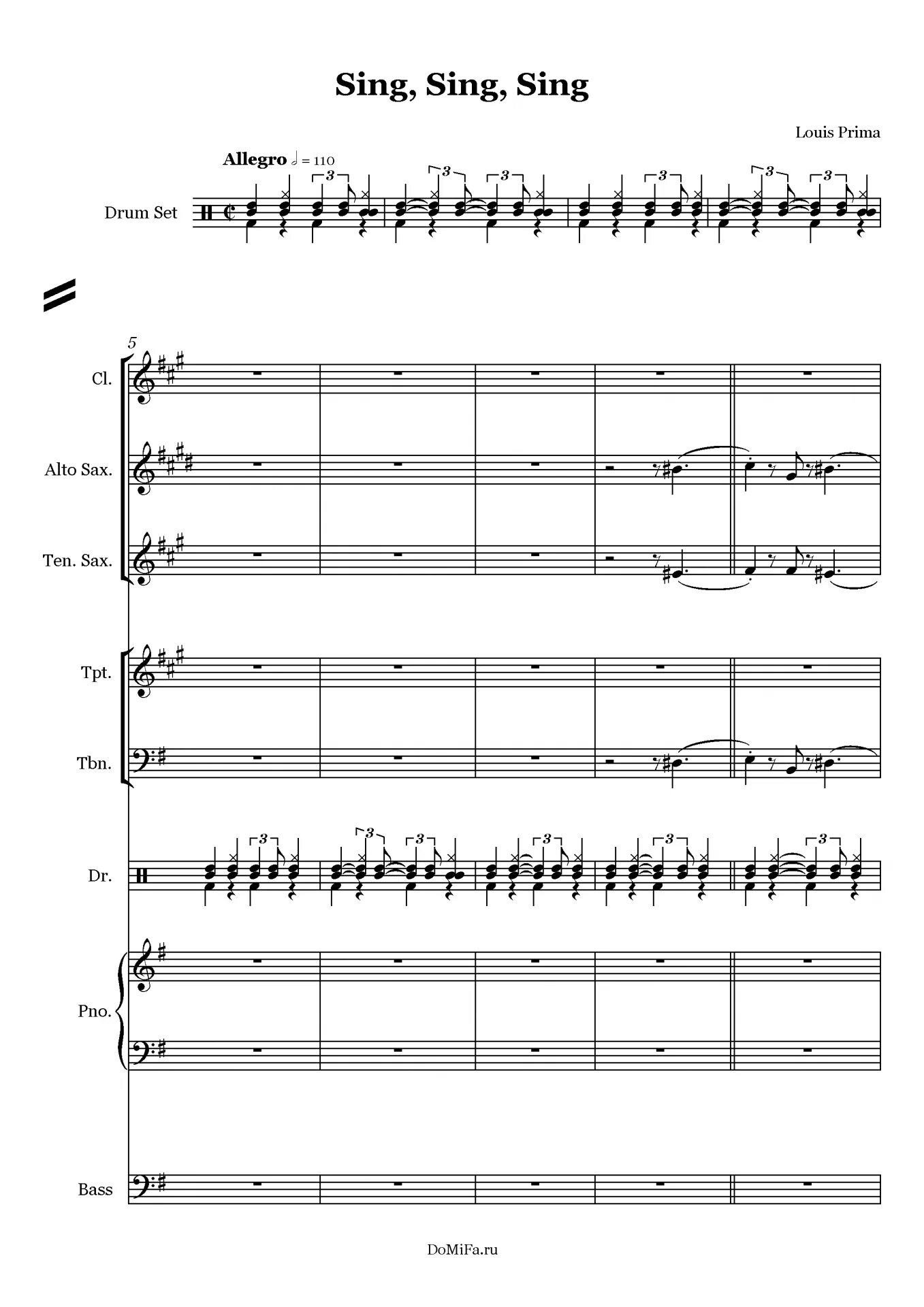 Sing sing композитор. Бенни гудмен синг синг синг. Sing sing sing ноты для саксофона. Sing sing sing ноты для хора. Sing sing sing ноты.