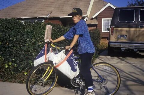 Delivering newspapers
