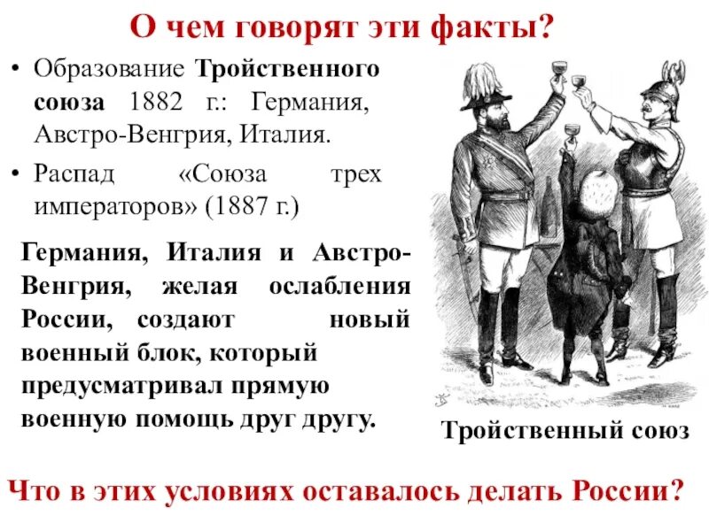 Тройственный Союз Германии 1882. Союз трех императоров и тройственный Союз. Тройственный Союз Германии Австро-Венгрии и Италии.