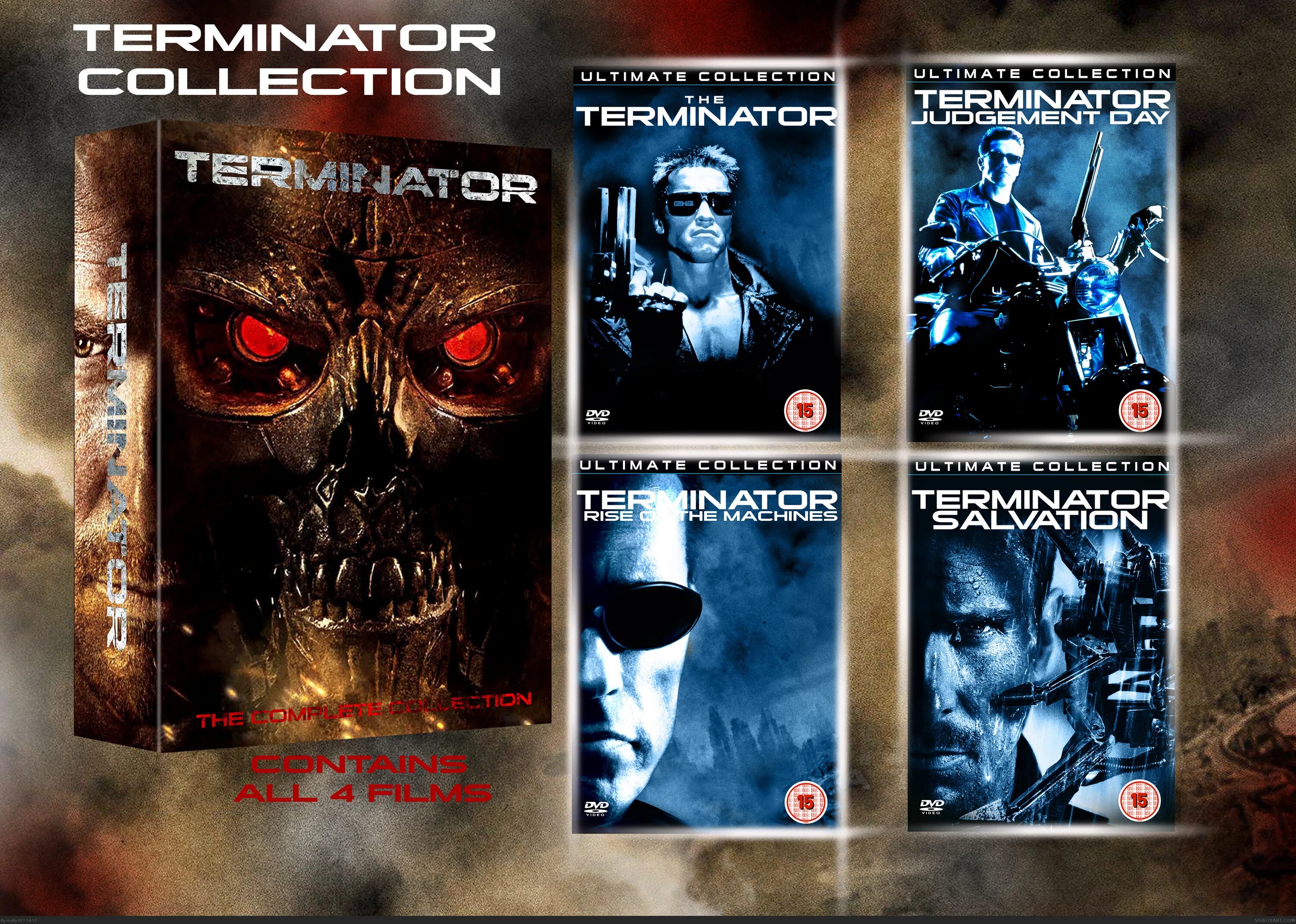 Cover DVD обложка Терминатор-4. Терминатор трилогия. Терминатор DVD collection. Терминатор (DVD). Сколько частей терминатора по порядку