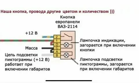 Распиновка кнопки печки ваз