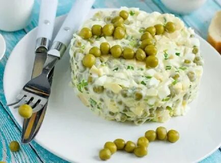 Салат с горошком без яиц