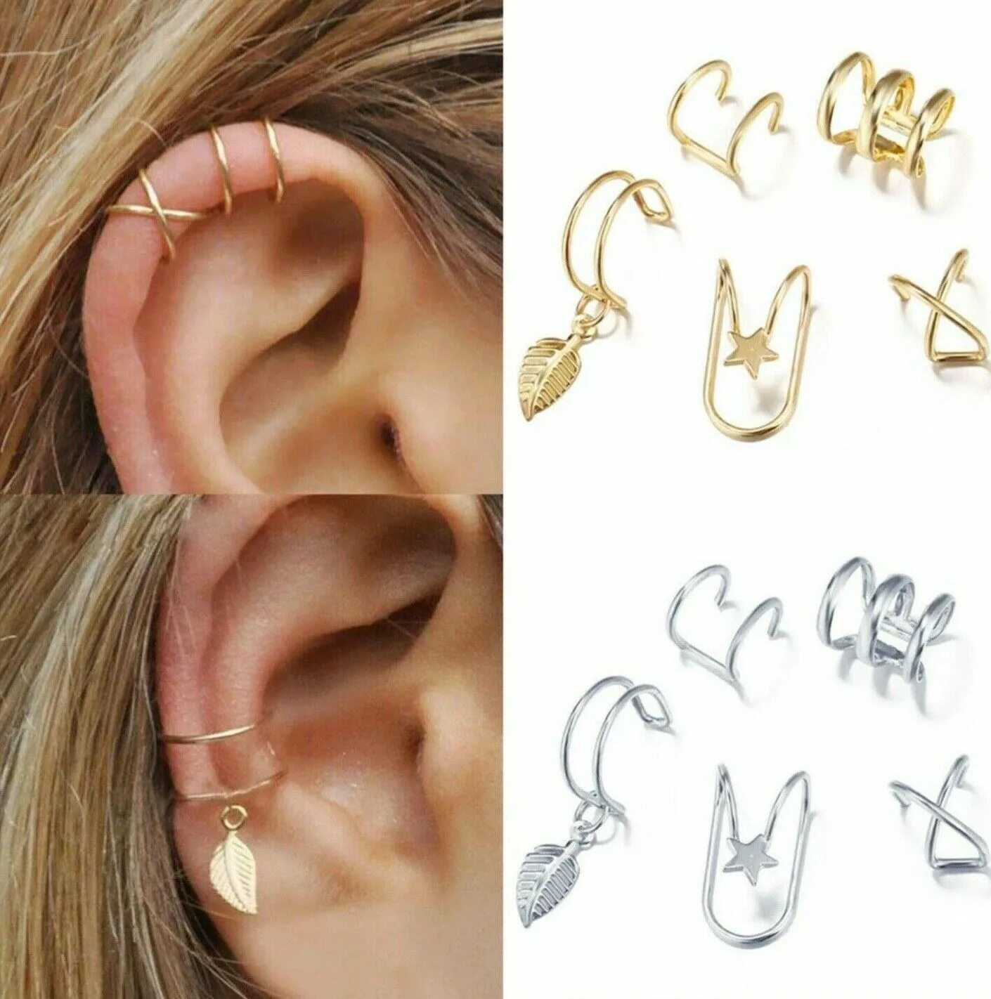 Клипсы для ушей без прокола. Серьга каффа senso accessory. серьги haidy ear. клипсы для ушей алиэкспресс. серьга кафф золотая на 2 прокола.